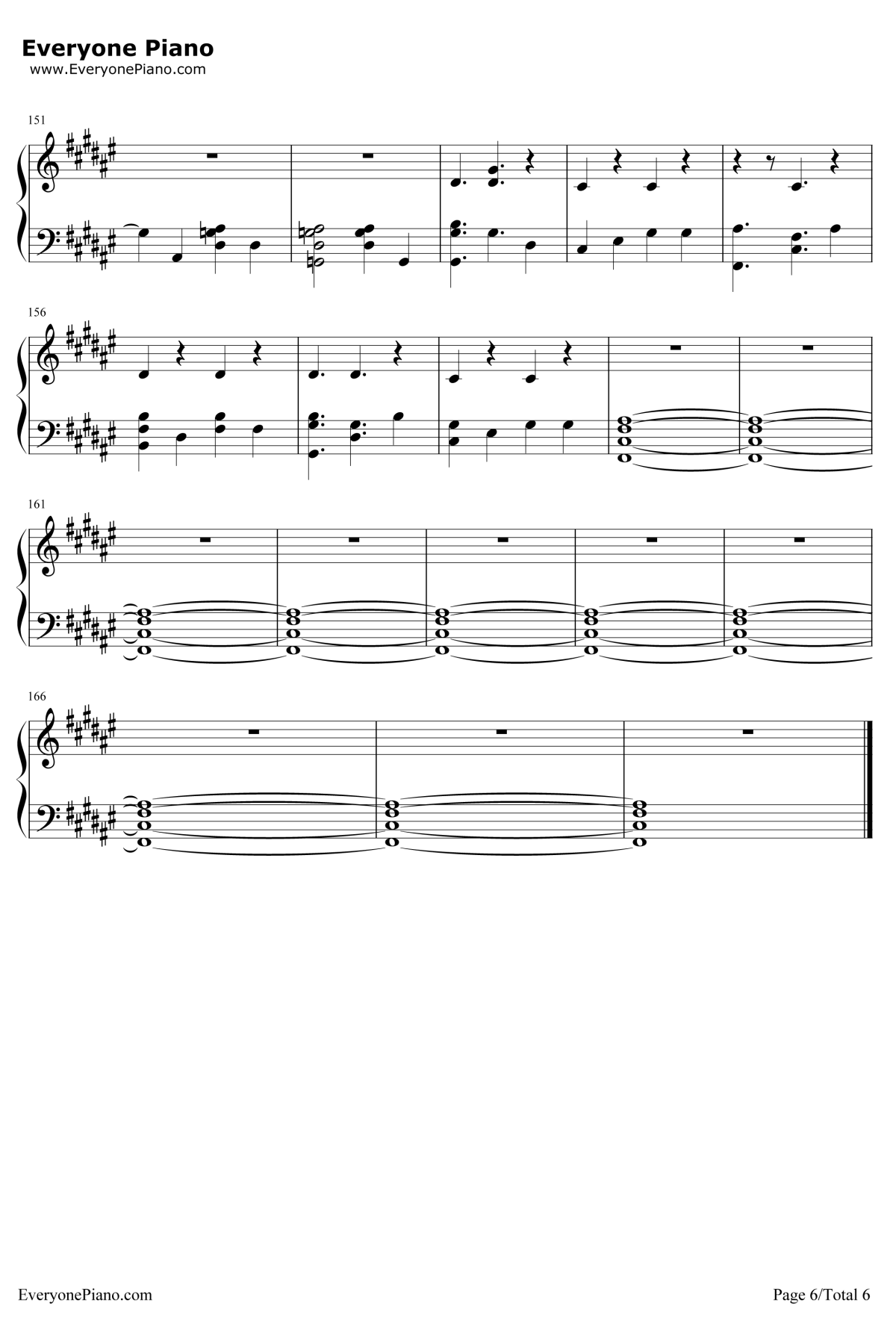 Rain钢琴谱-TheScript6