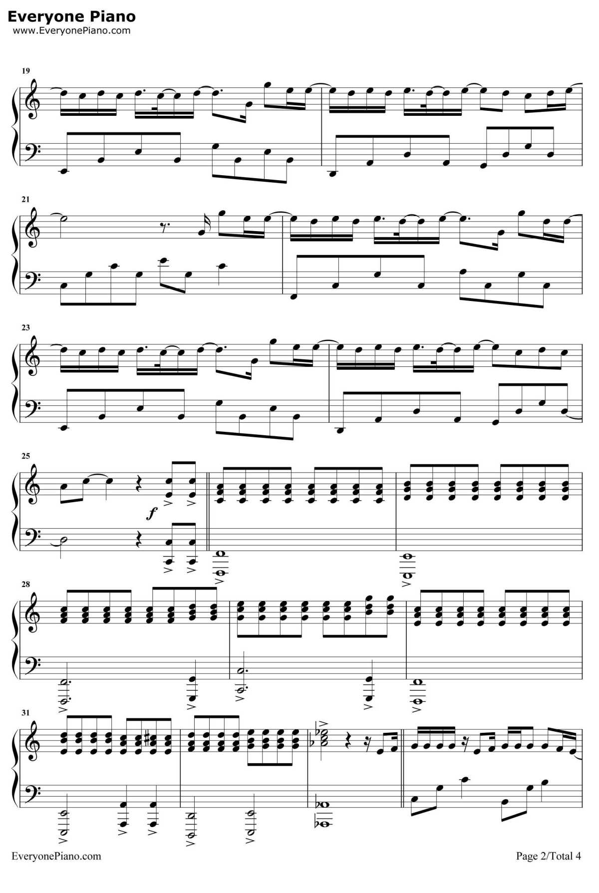 那个男孩钢琴谱-汪苏泷-夏至未至插曲2