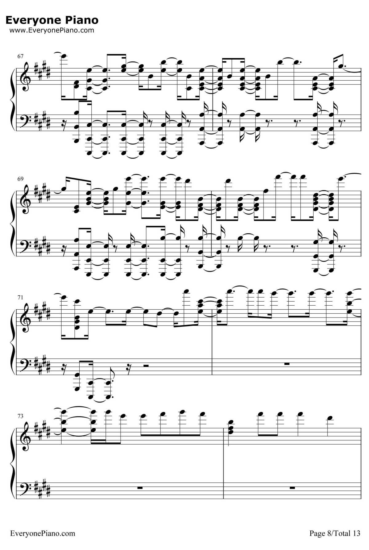 Scared To Be Lonely钢琴谱-MartinGarrixDuaLipa8