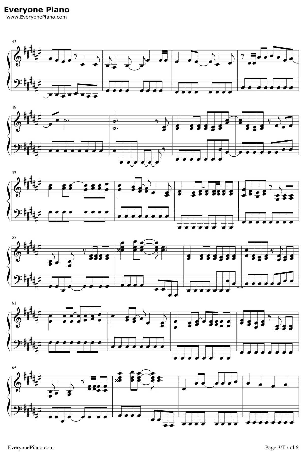 罗密欧与灰姑娘钢琴谱-doriko-镜音双子3