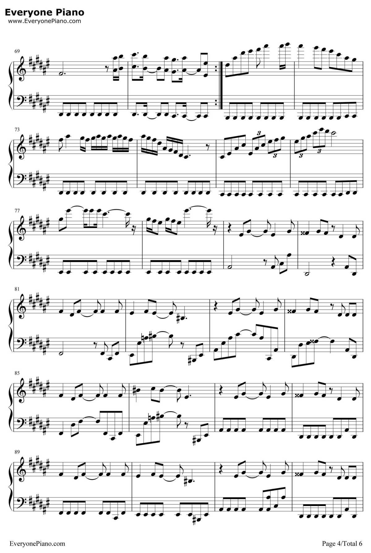 罗密欧与灰姑娘钢琴谱-doriko-镜音双子4