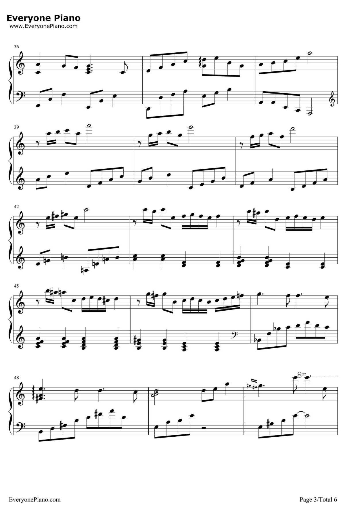 更替的四季钢琴谱-久石让JoeHisaishi宫崎骏-ChangingoftheSeasons3