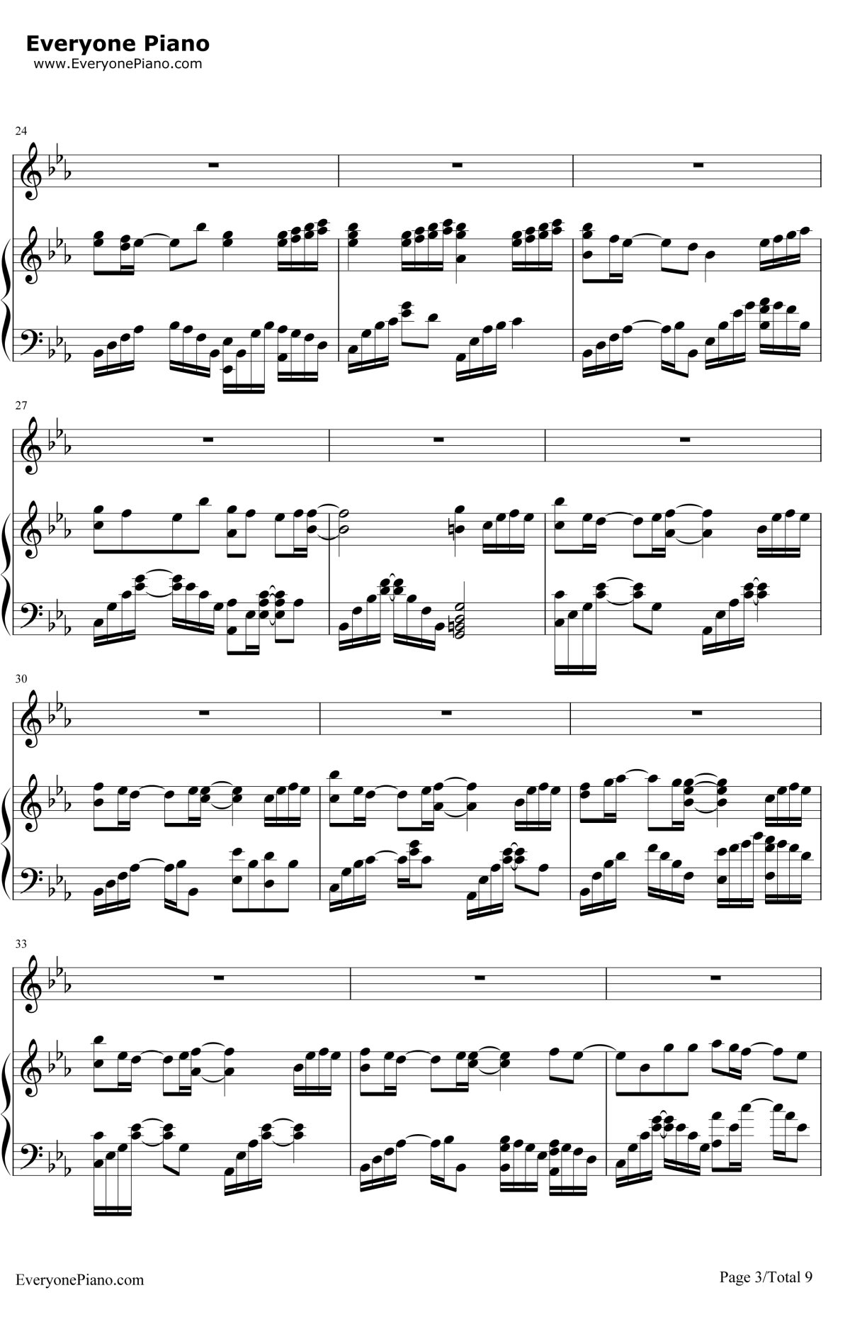 一半一半钢琴谱--洛天依3