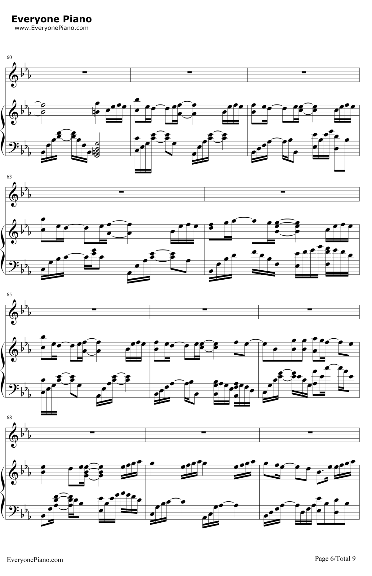 一半一半钢琴谱--洛天依6