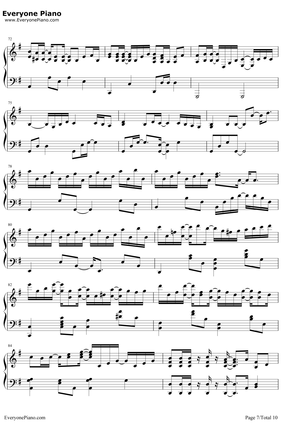 风的痕迹钢琴谱-VK克7