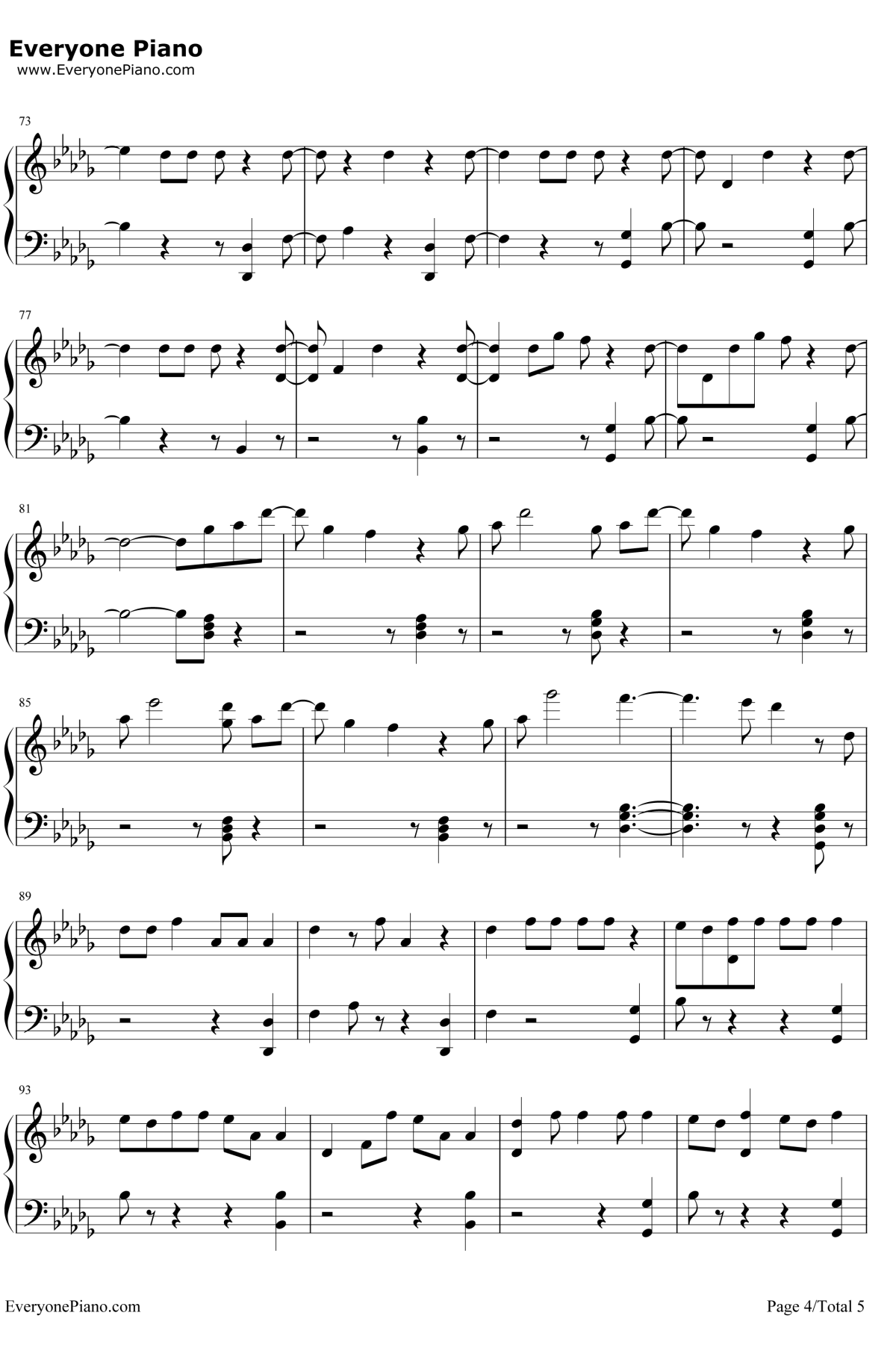 Hymn钢琴谱 -Kesha4