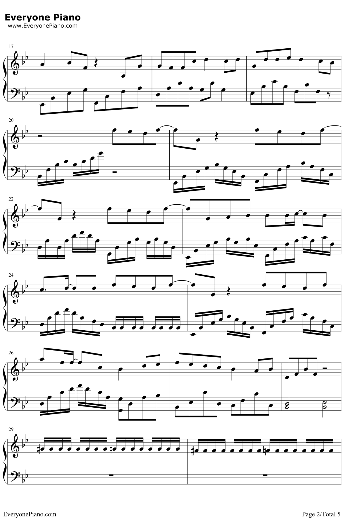 说谎钢琴谱- 林宥嘉2