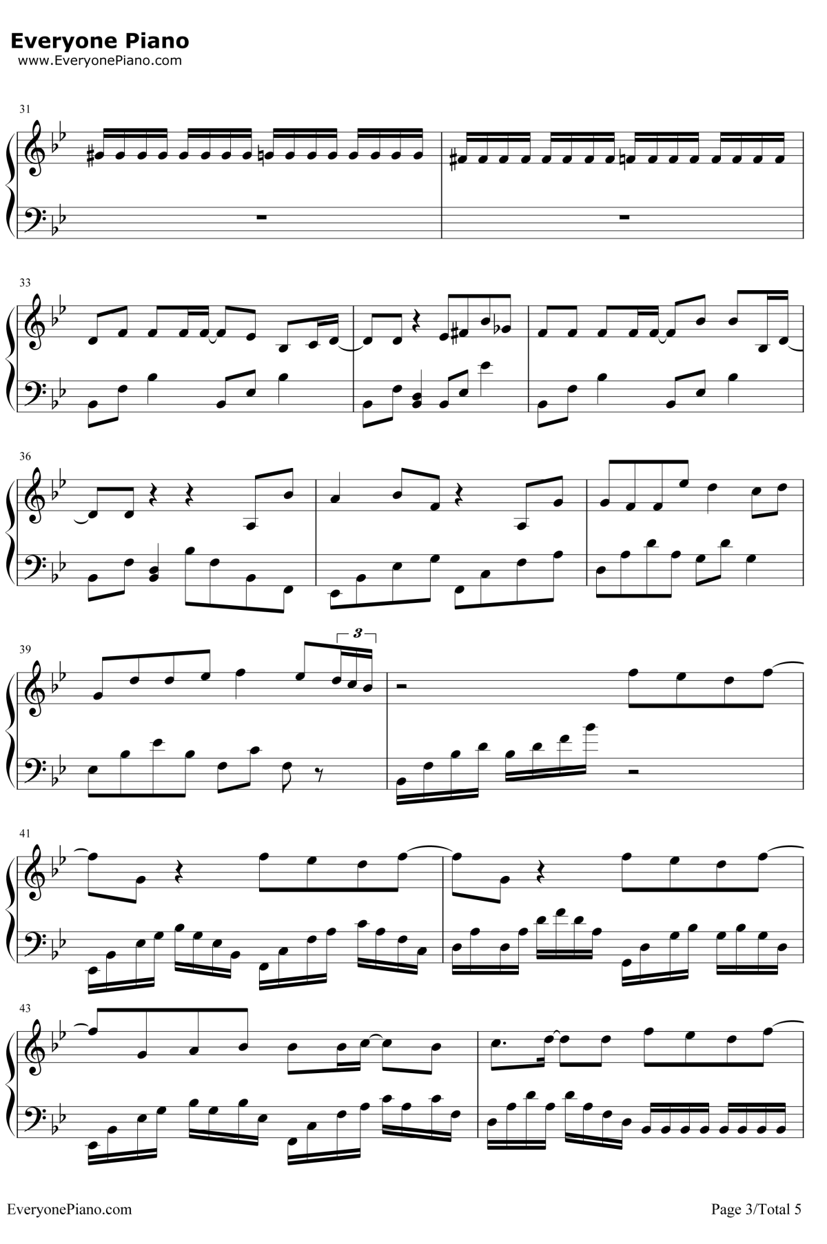 说谎钢琴谱- 林宥嘉3