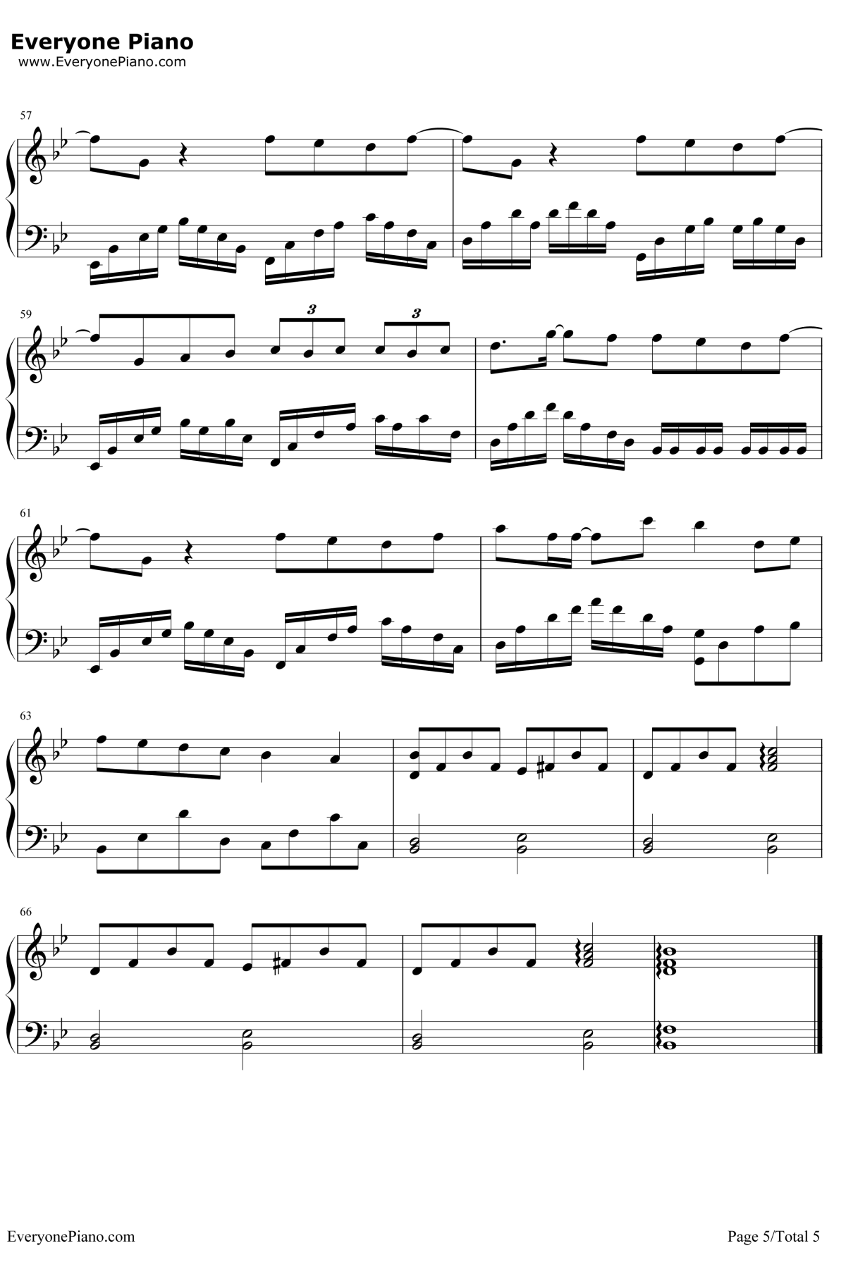 说谎钢琴谱- 林宥嘉5