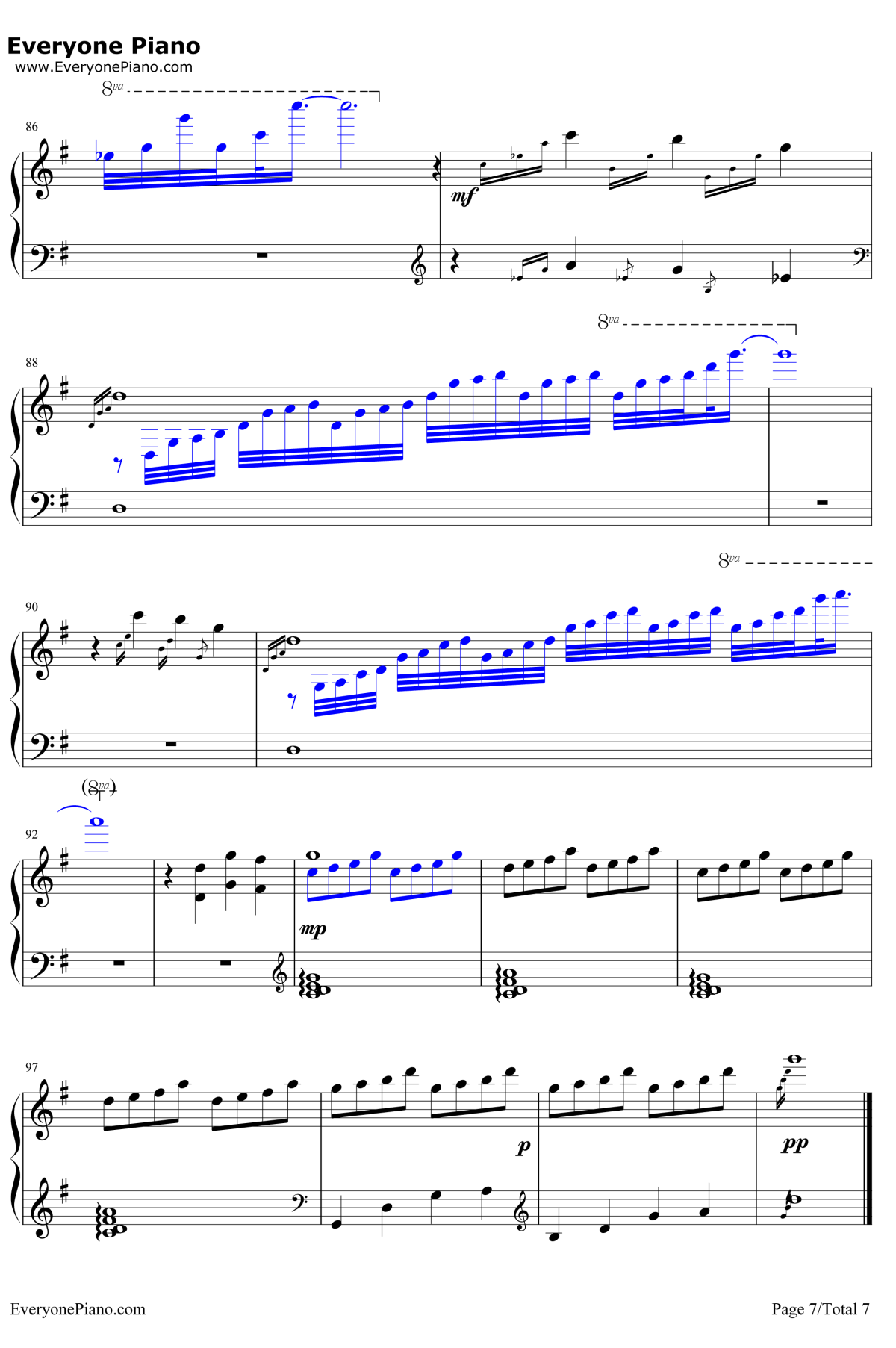 Part of Your World钢琴谱-AlanMenken-动画片《小美人鱼》插曲7