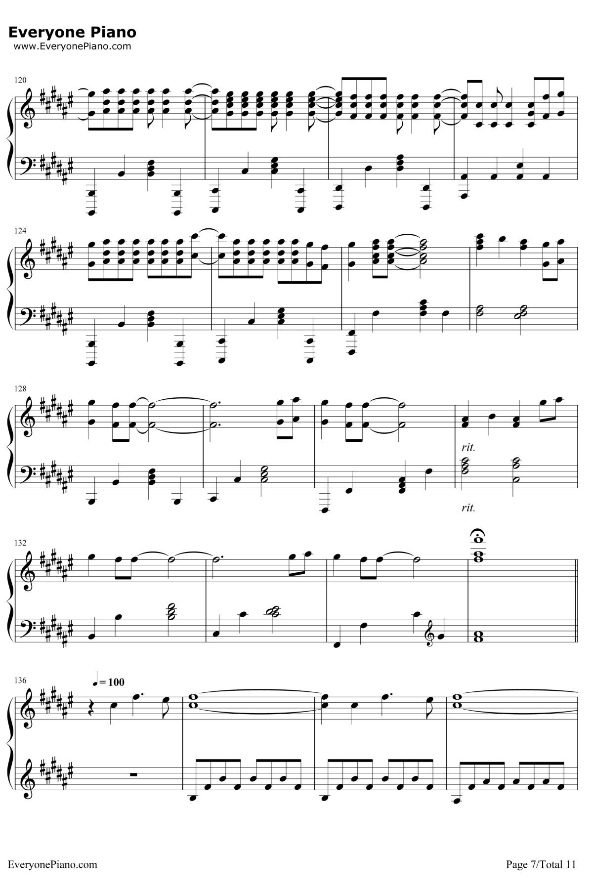 secret base君がくれたもの钢琴谱-ZONE-完美版7