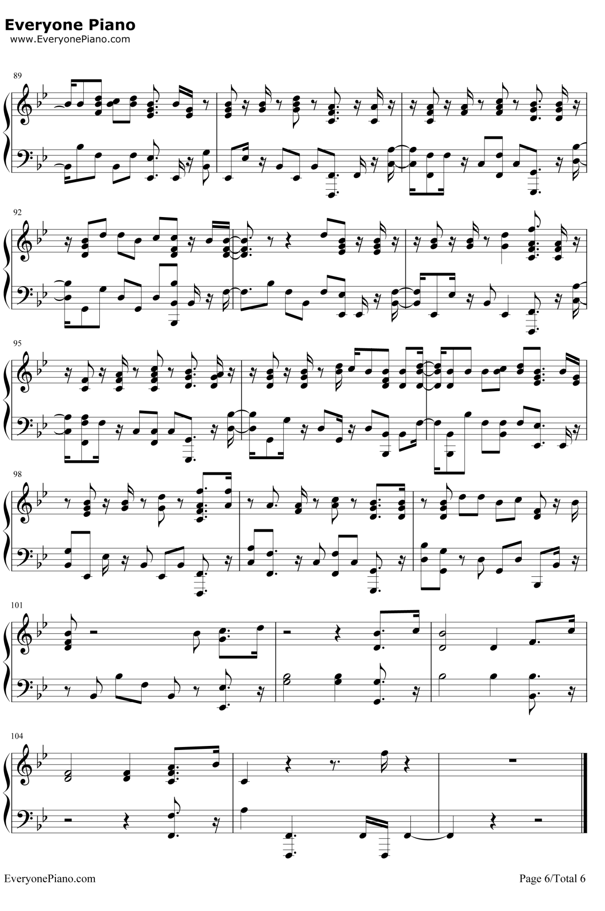 No Promises钢琴谱-CheatCodes6