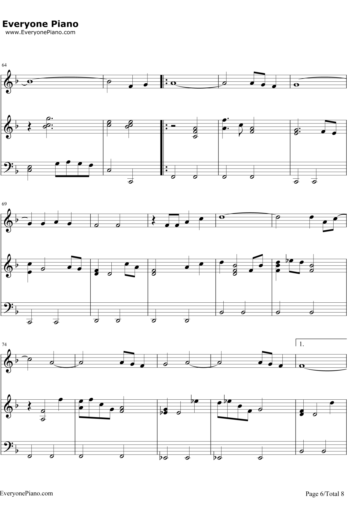 家乡的路钢琴谱-月岛雫本名阳子-侧耳倾听主题曲-宫崎骏动漫6