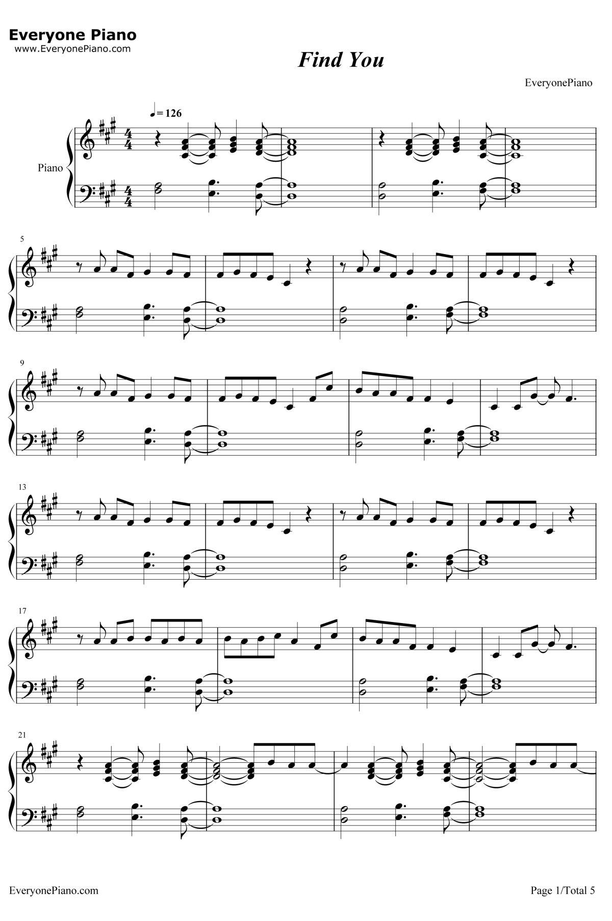 Find You钢琴谱-NickJonas1