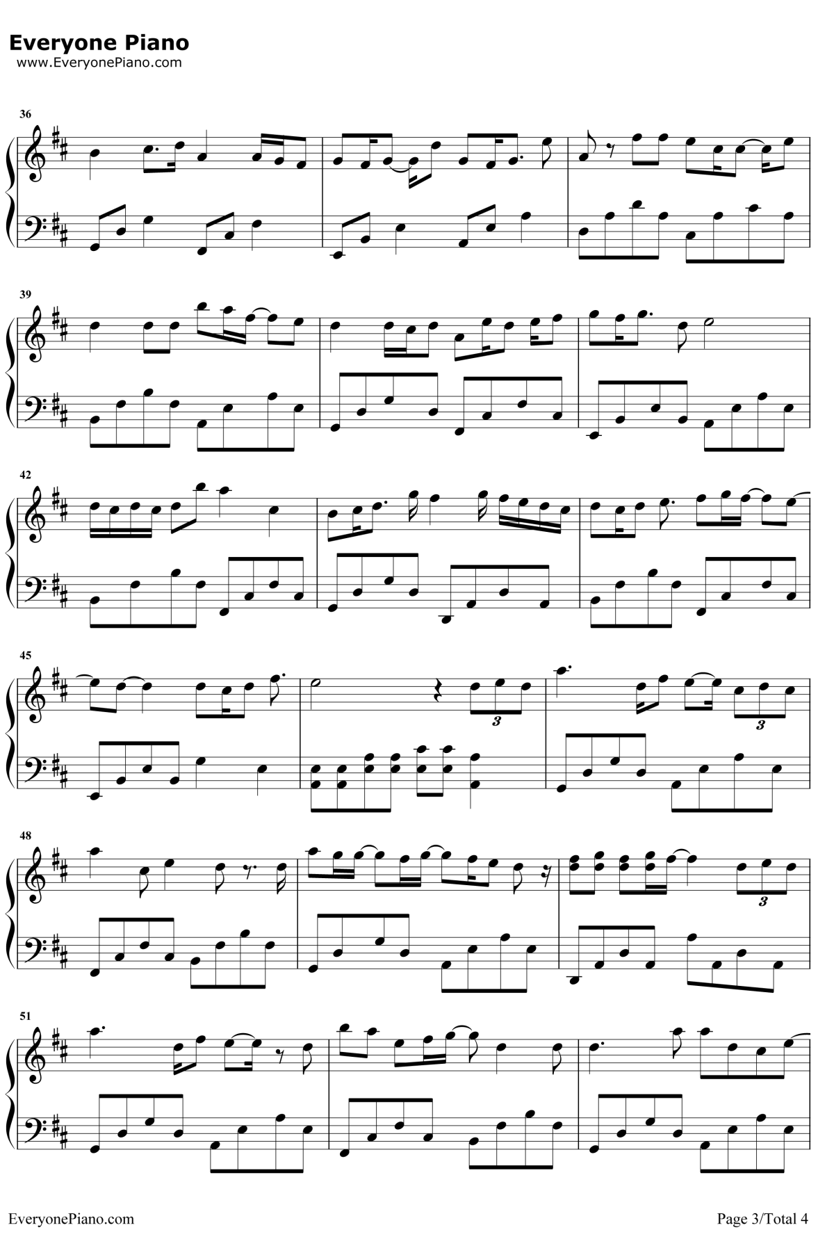 房间钢琴谱- 刘瑞琦3