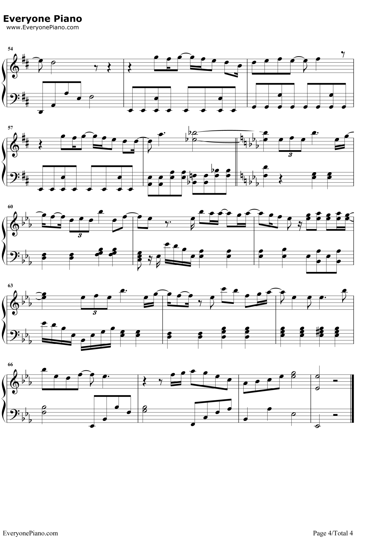 房间钢琴谱- 刘瑞琦4