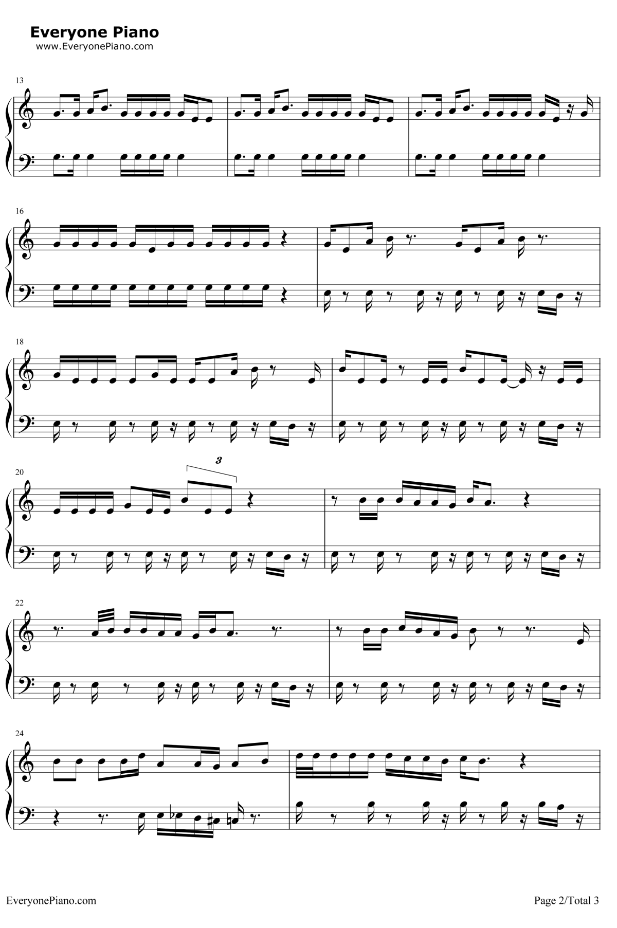 敢Roleplay钢琴谱 -鹿晗2