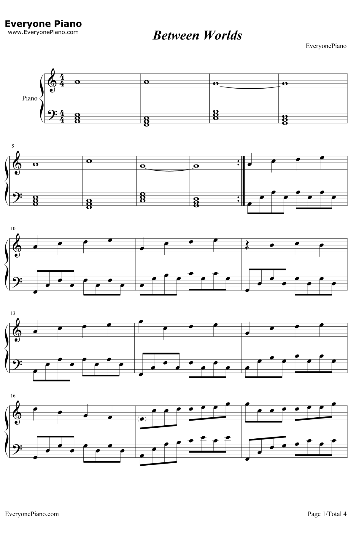 Between Worlds钢琴谱-RogerSubirana1