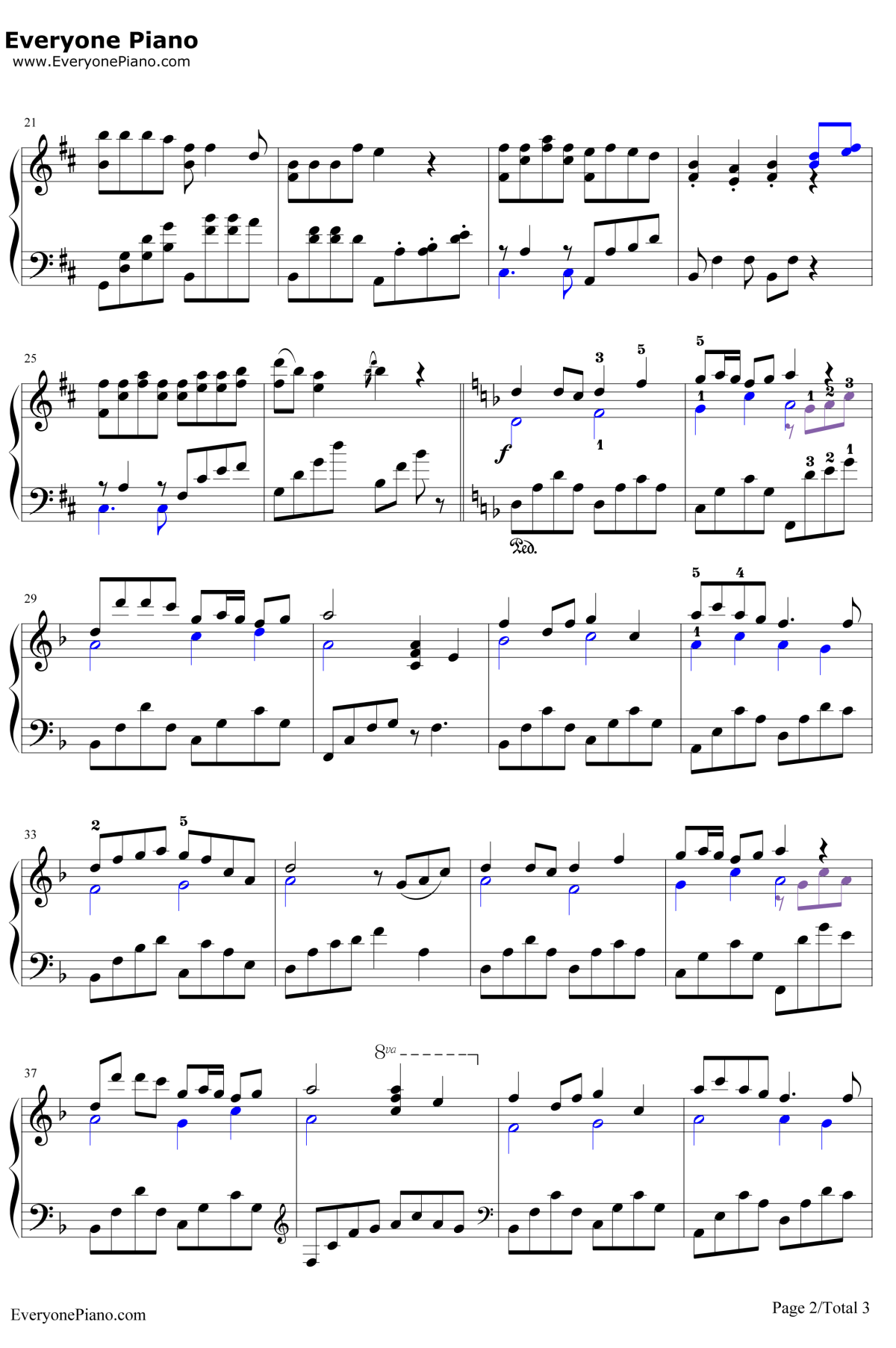 最炫民族风钢琴谱 -凤凰传奇2