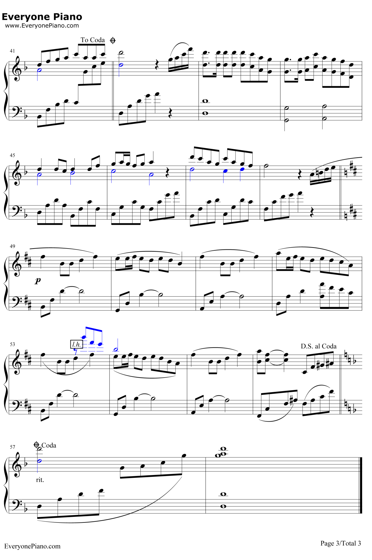 最炫民族风钢琴谱 -凤凰传奇3