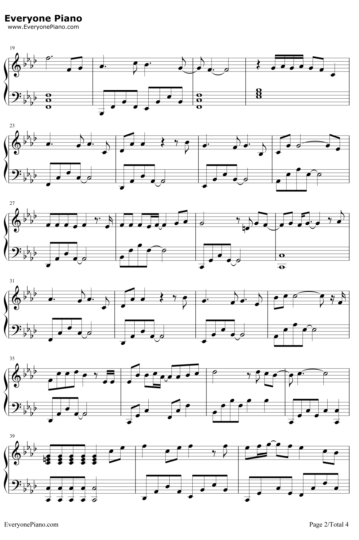 星辰大海是你钢琴谱-魏晨-那片星空那片海2片头曲2