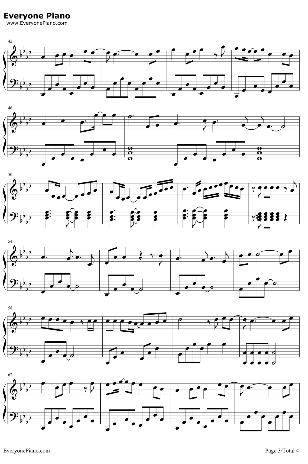 星辰大海是你钢琴谱-魏晨-那片星空那片海2片头曲3