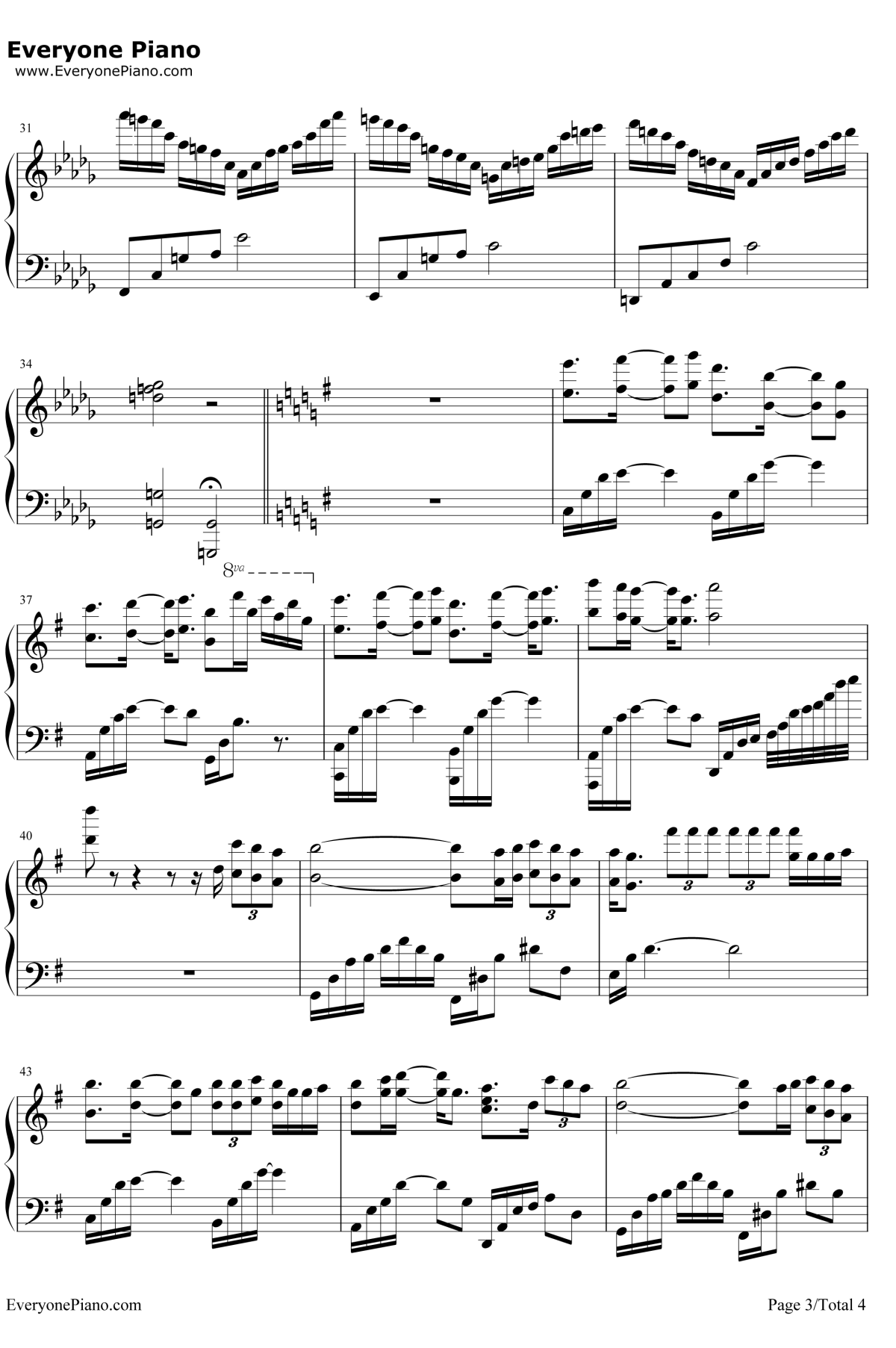 祈愿完美版钢琴谱 -张艺兴3