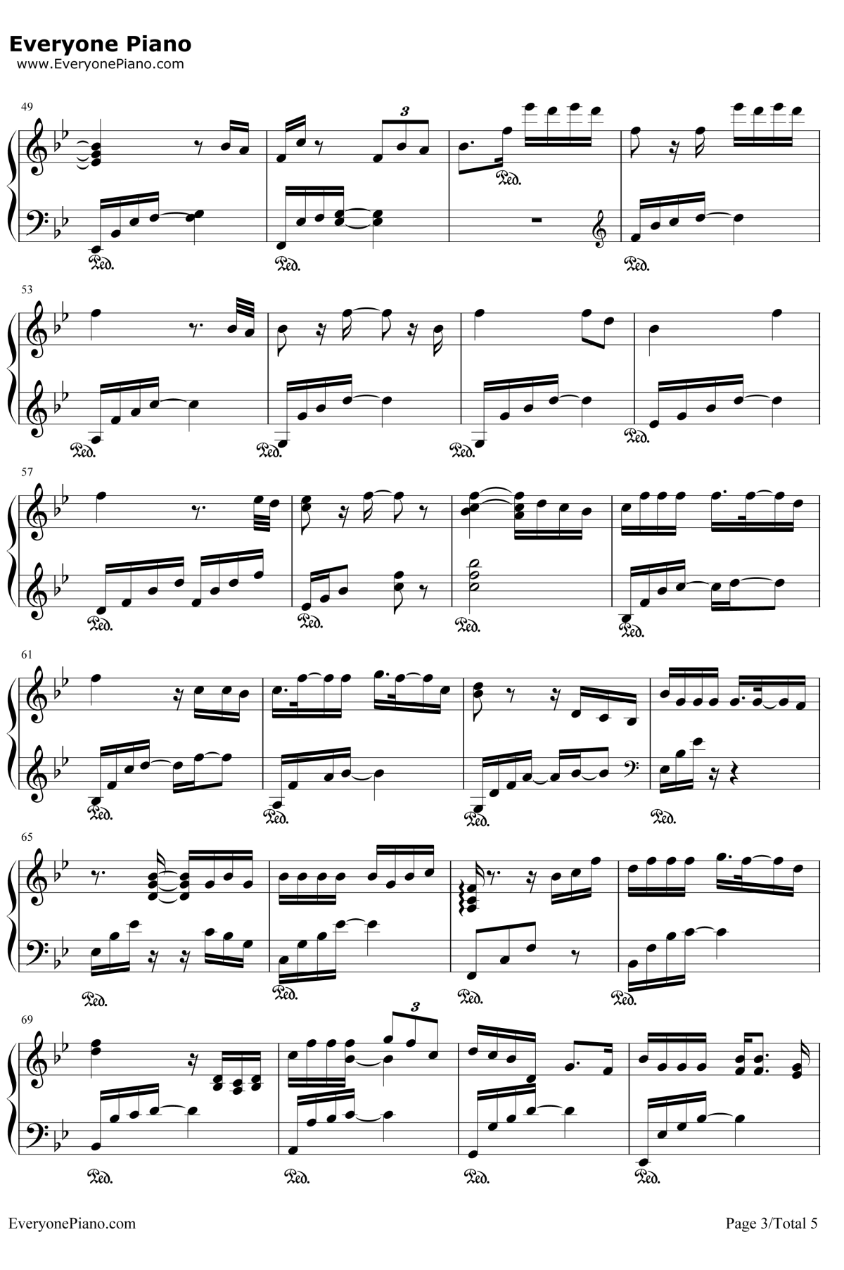 断点钢琴谱 -张敬轩3