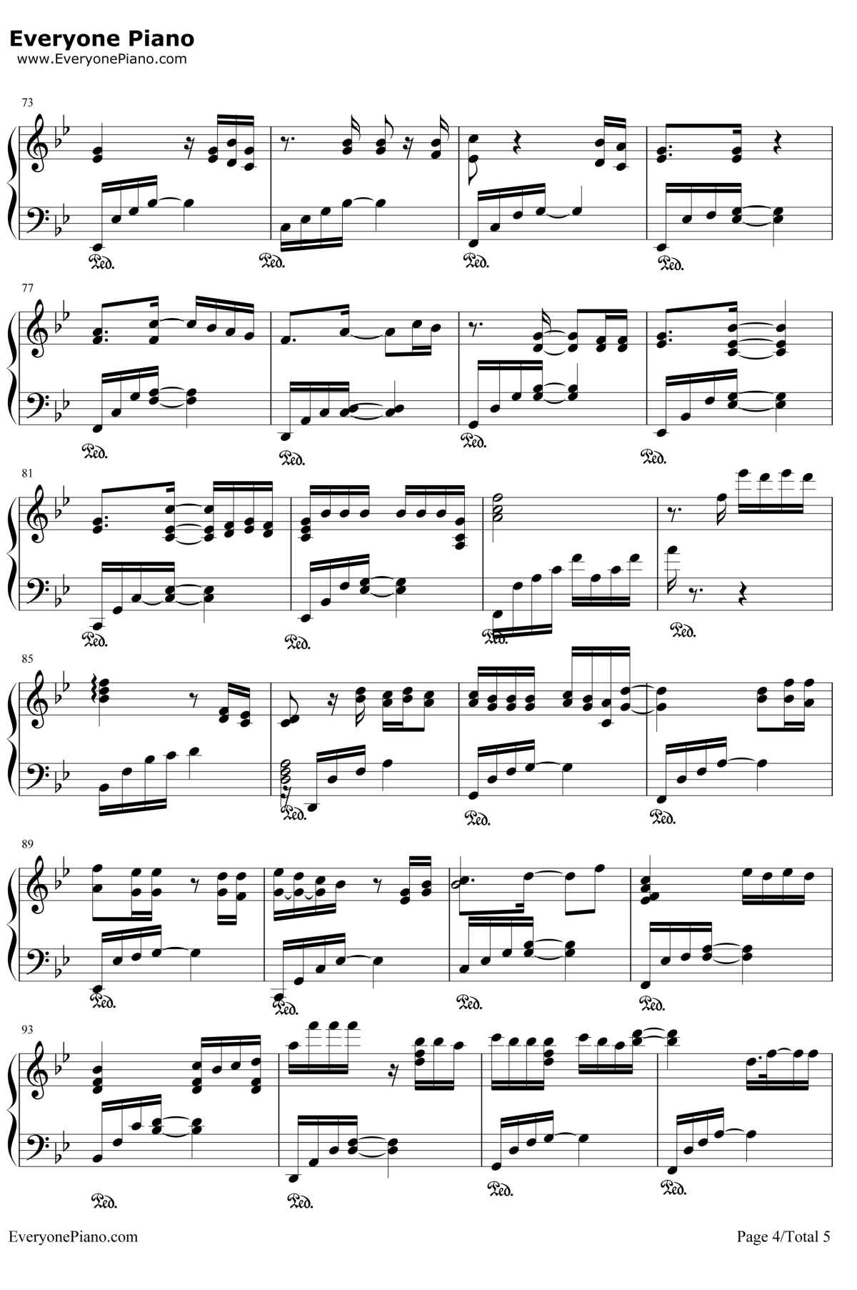 断点钢琴谱 -张敬轩4