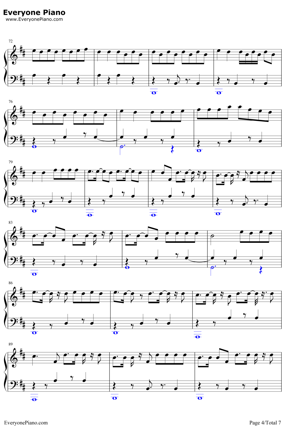 Despacito简单版钢琴谱 -LuisFonsi4