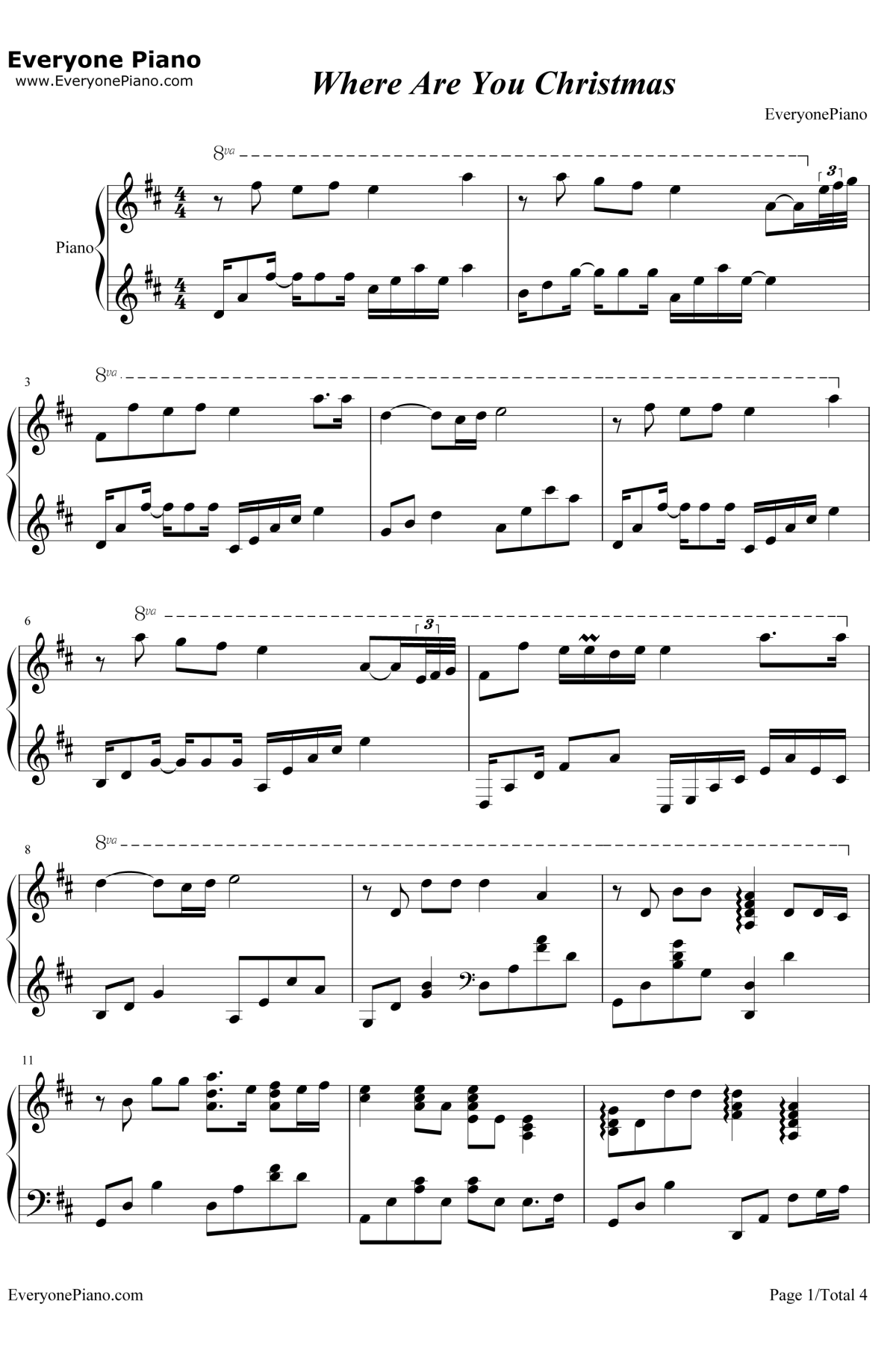 Where Are You Christmas钢琴谱-FaithHill1