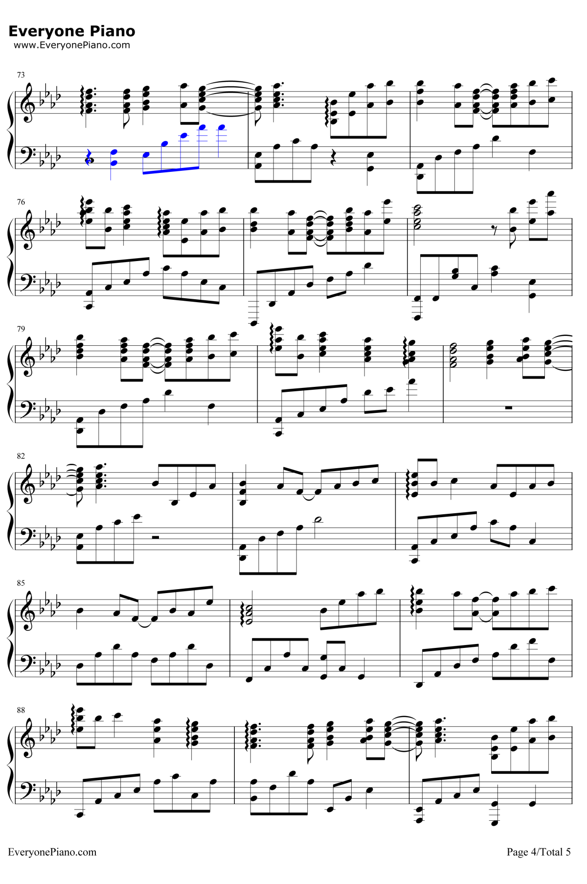 团子大家族钢琴谱 -茶太4