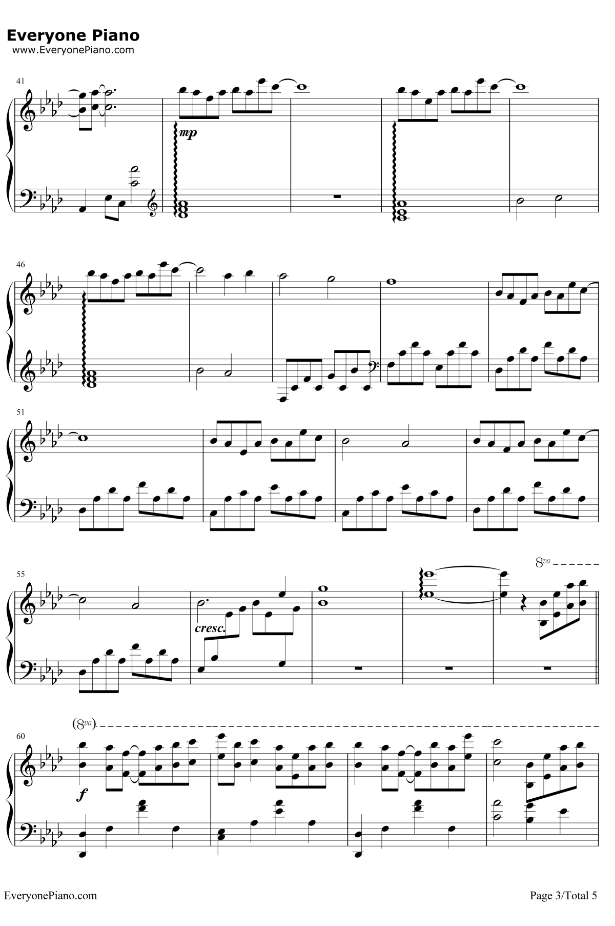 团子大家族钢琴谱-茶太-CLANNAD主题曲3