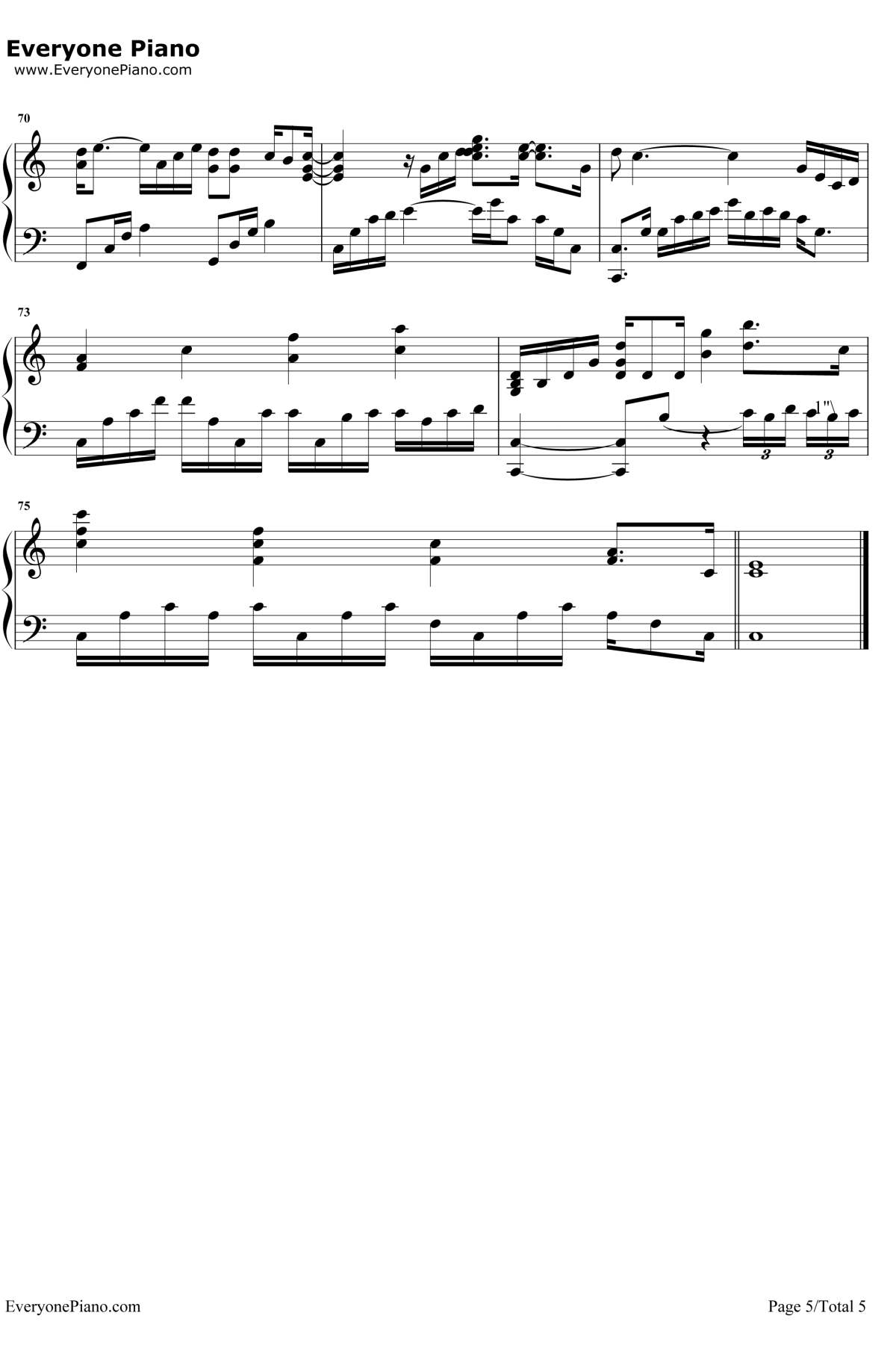 樱花樱花想见你钢琴谱-高野健一5