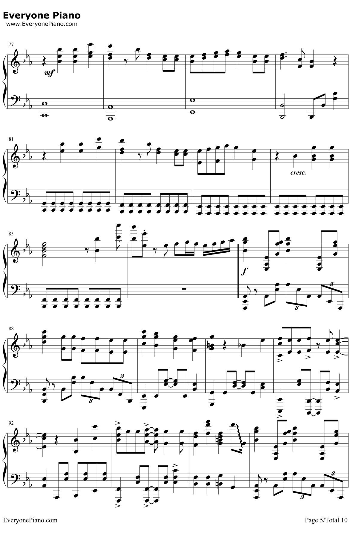 だってアタシのヒーロー钢琴谱-LiSA-我的英雄学院第二季ED5