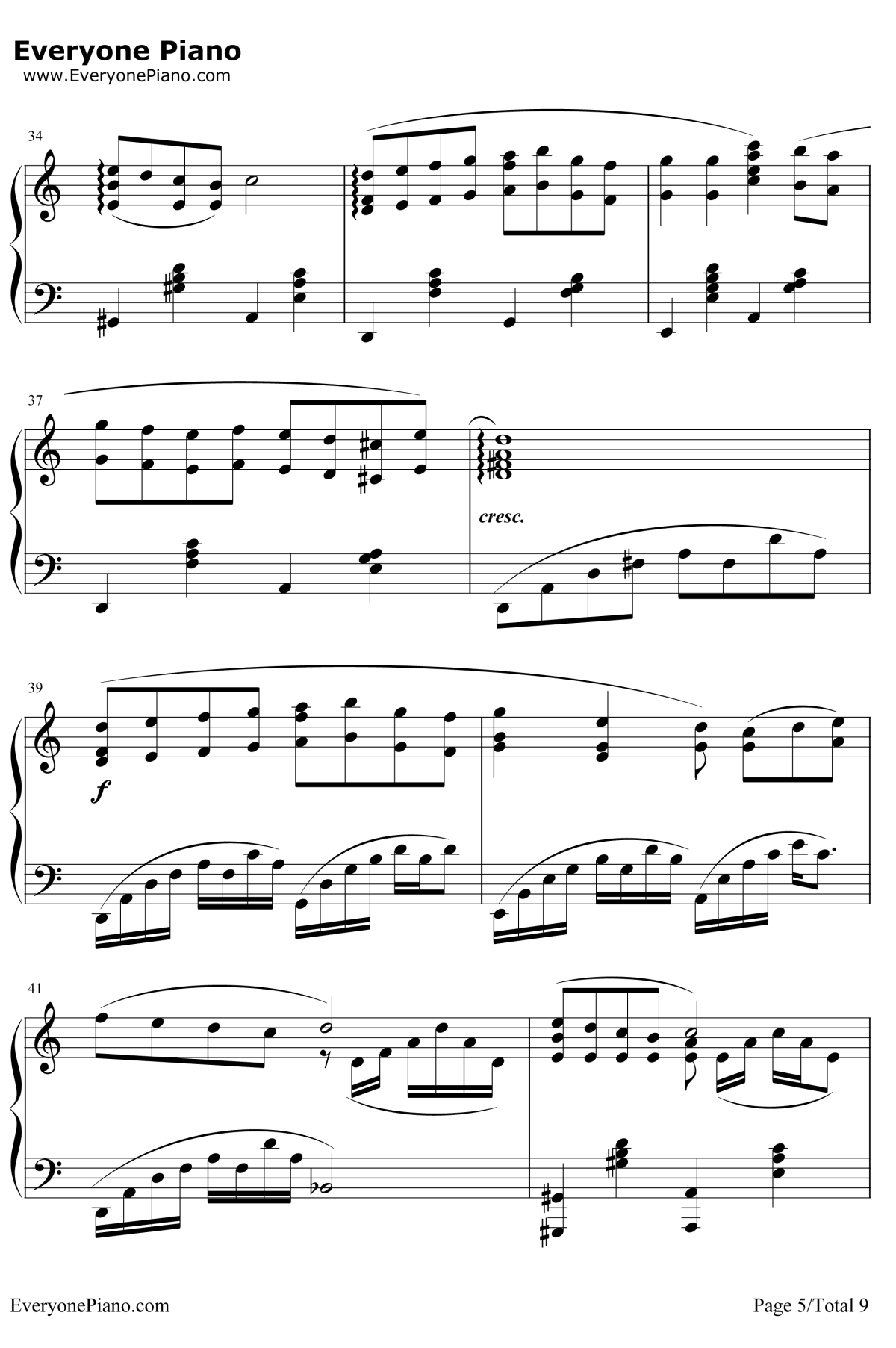 Friends钢琴谱 -久石让5