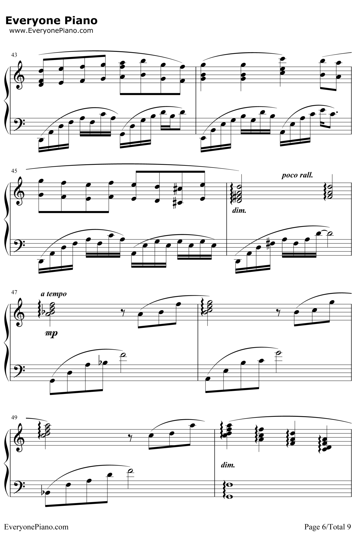 Friends钢琴谱 -久石让6