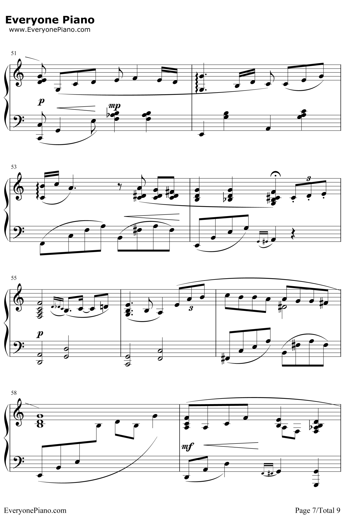 Friends钢琴谱 -久石让7