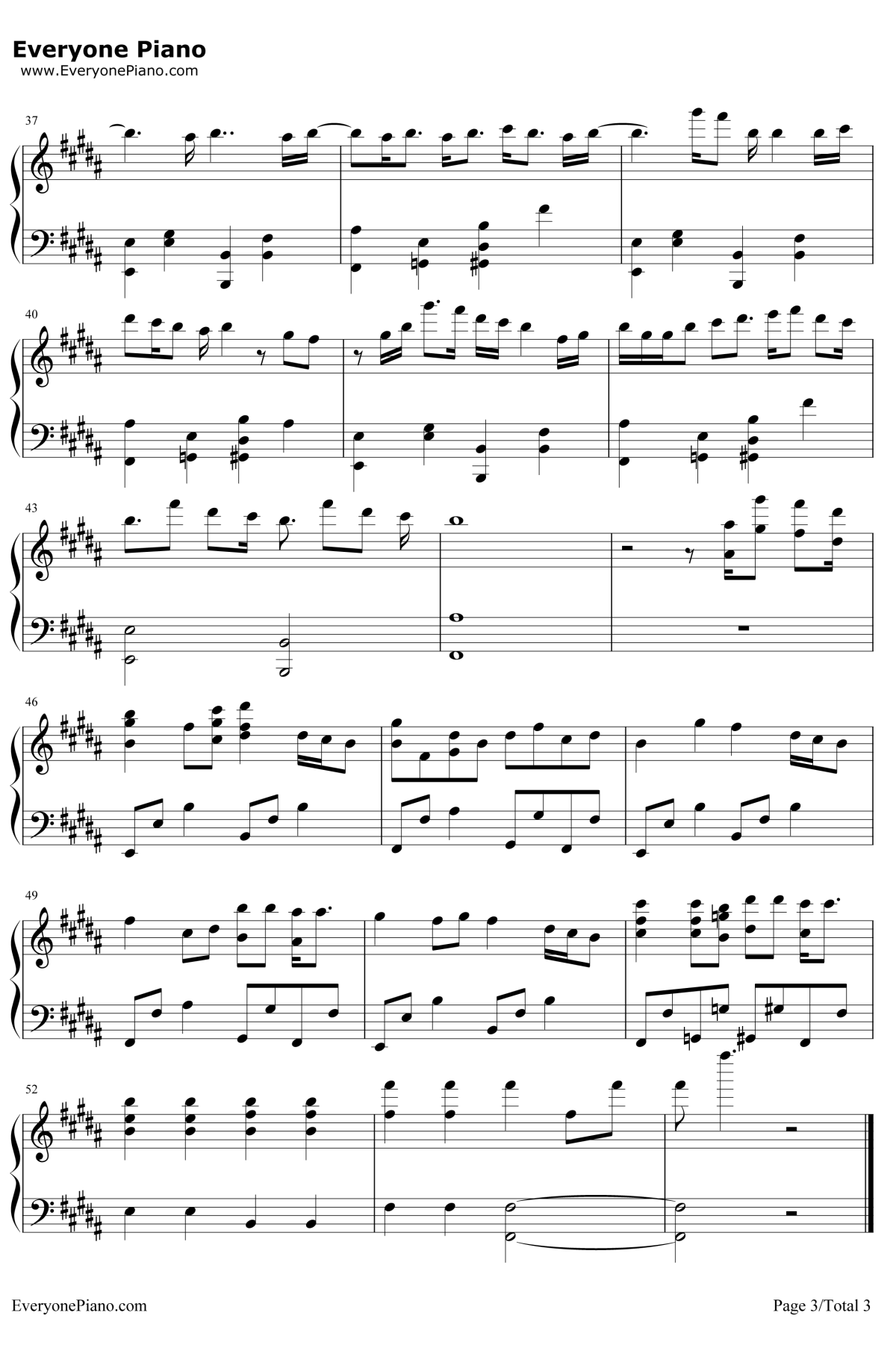 雨き声残响钢琴谱-ゆめこ-ゆめこ3