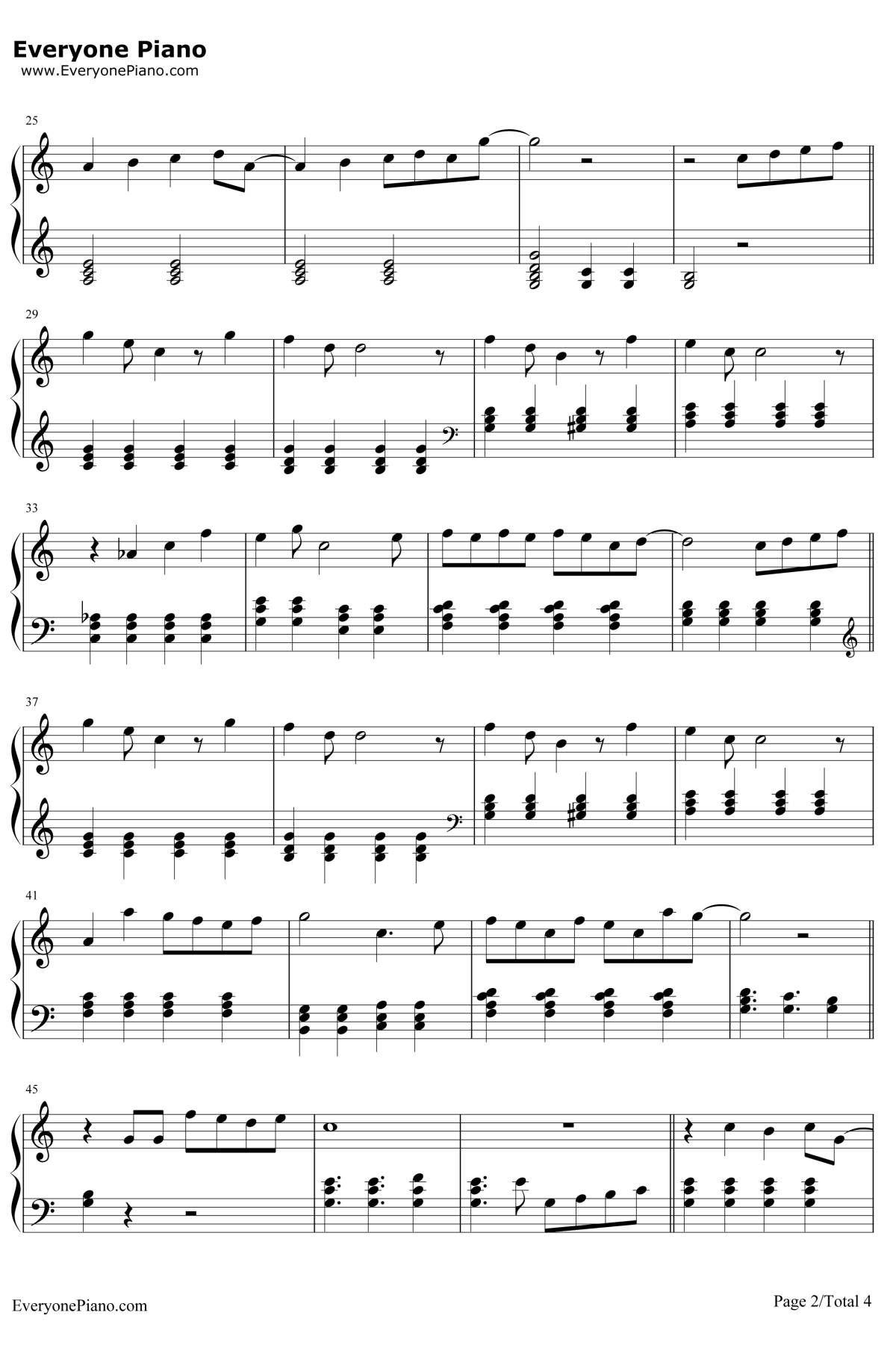 となりのトトロ钢琴谱-井上杏美-邻家的龙猫-龙猫片尾曲2