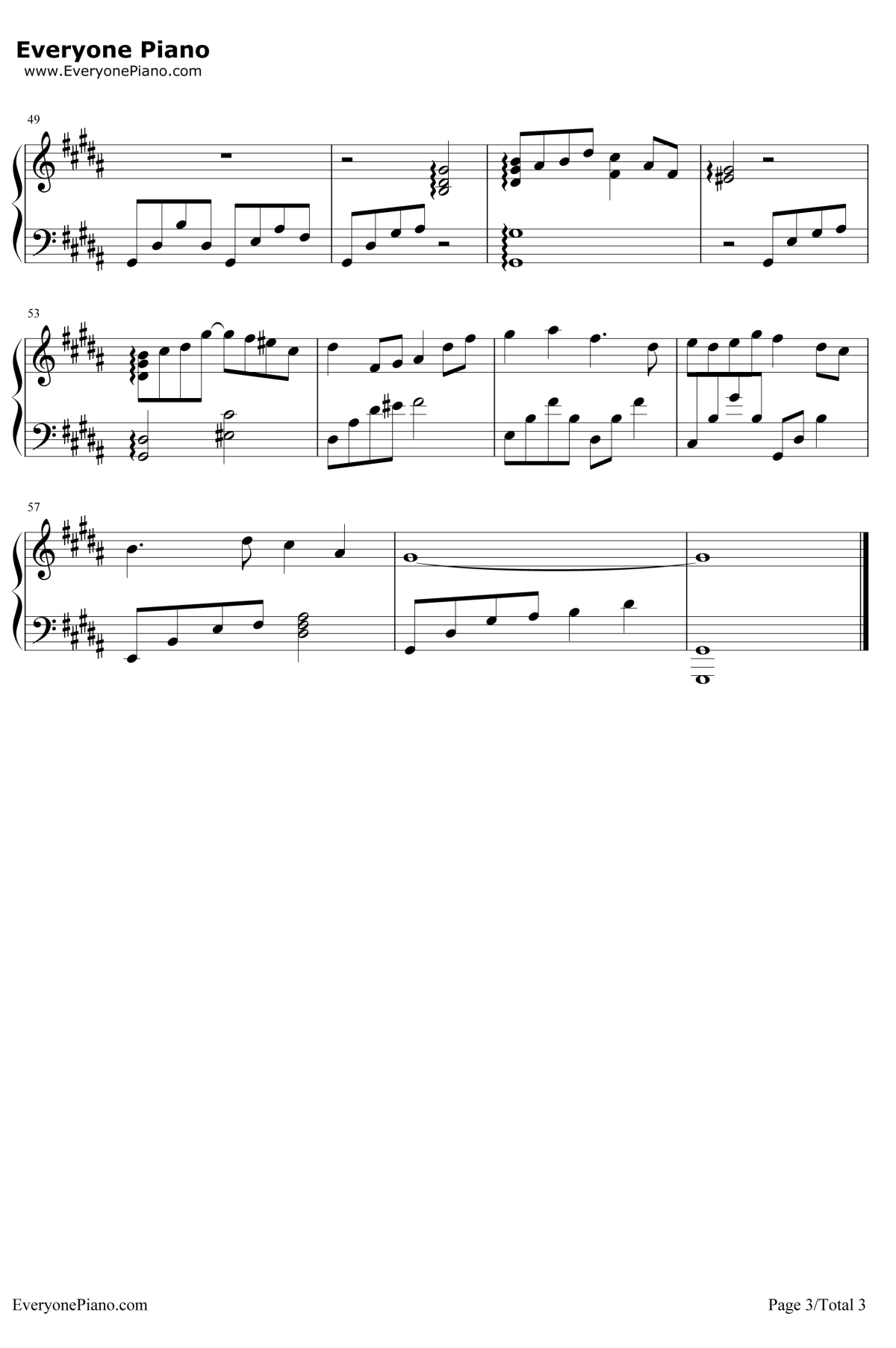 闘争钢琴谱-植松伸夫-最终幻想14背景音乐3