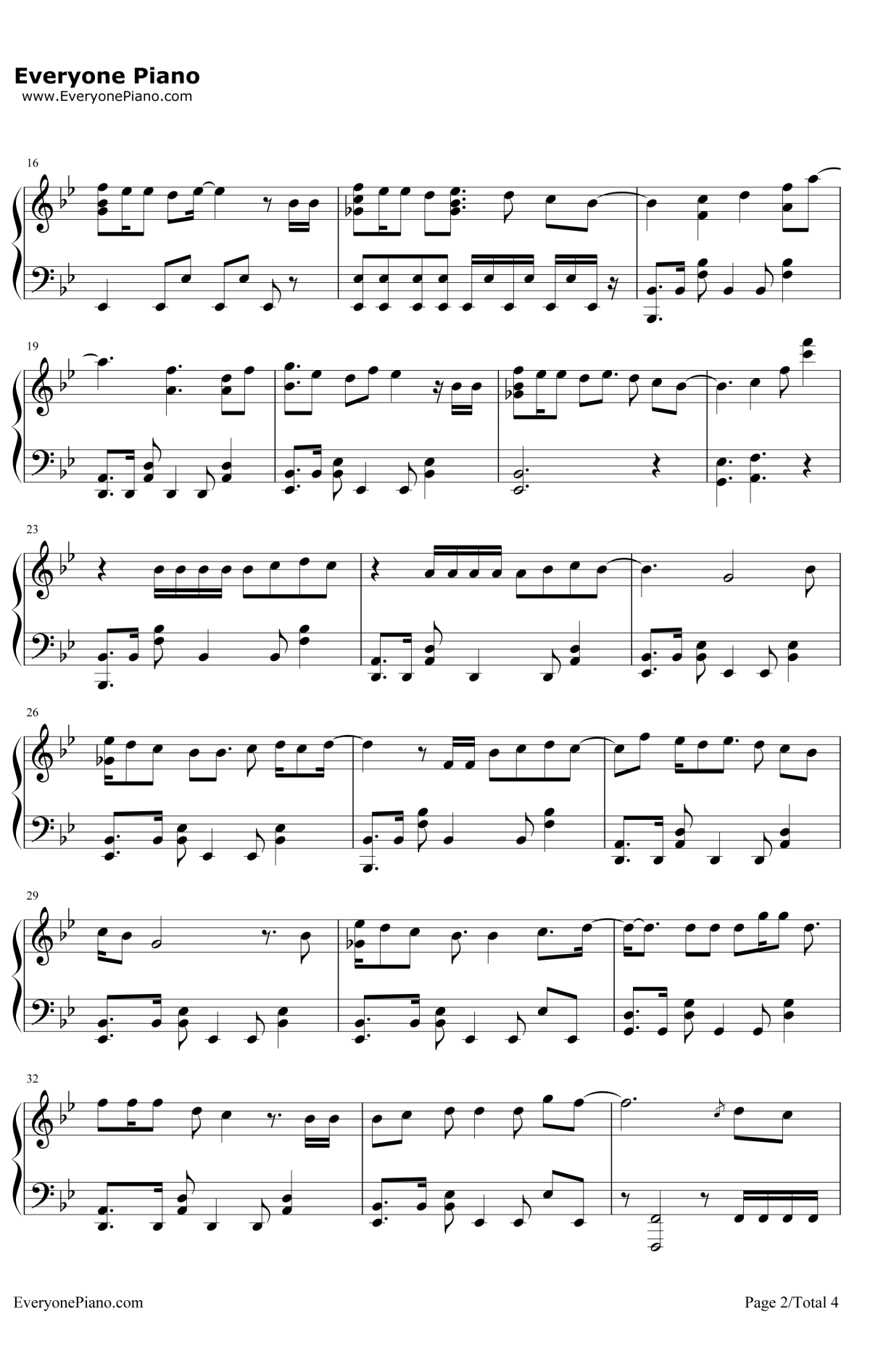 Everytime钢琴谱-ChenPunch-太阳的后裔OST2