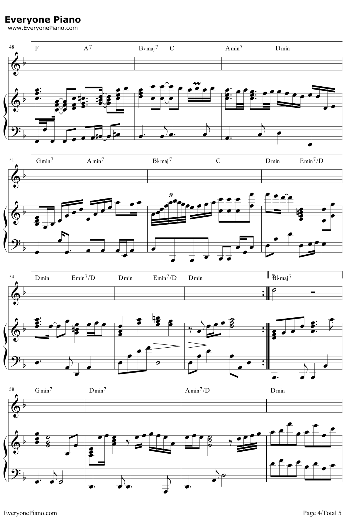 素敌だね钢琴谱-中野律纪(RIKKI)-最终幻想X主题曲4