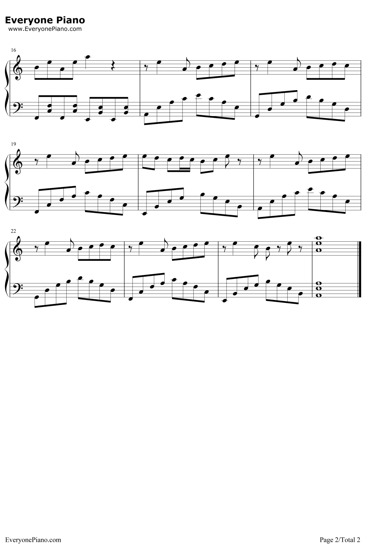 达拉崩巴钢琴谱 -洛天依言和2