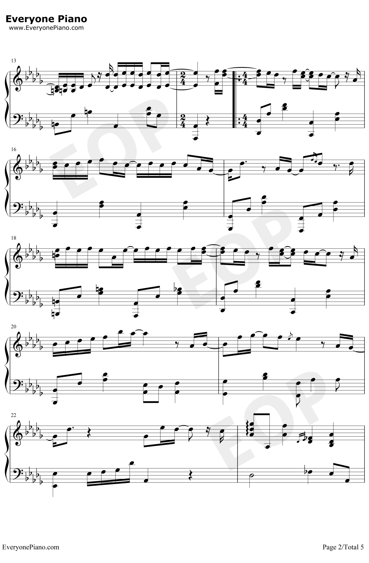 生生钢琴谱-林俊杰-版2