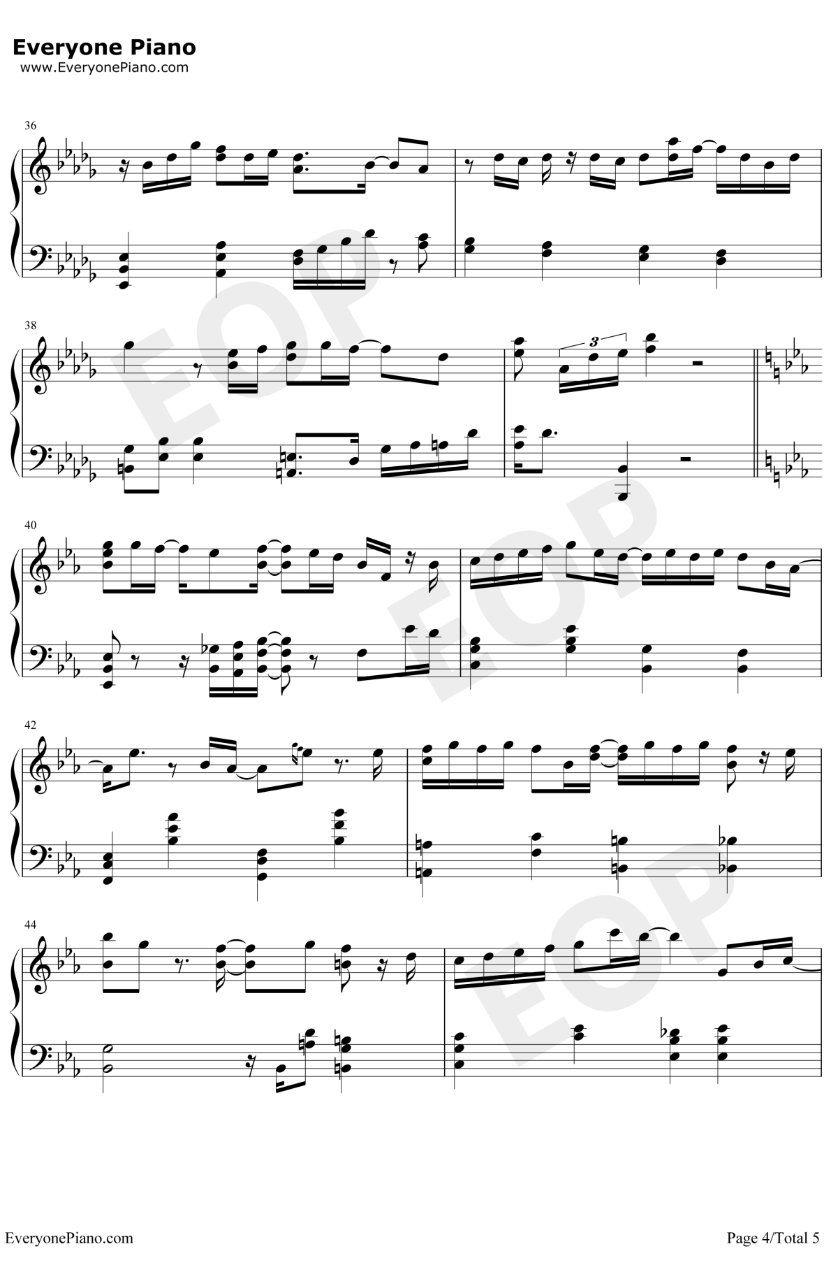 生生钢琴谱-林俊杰-版4