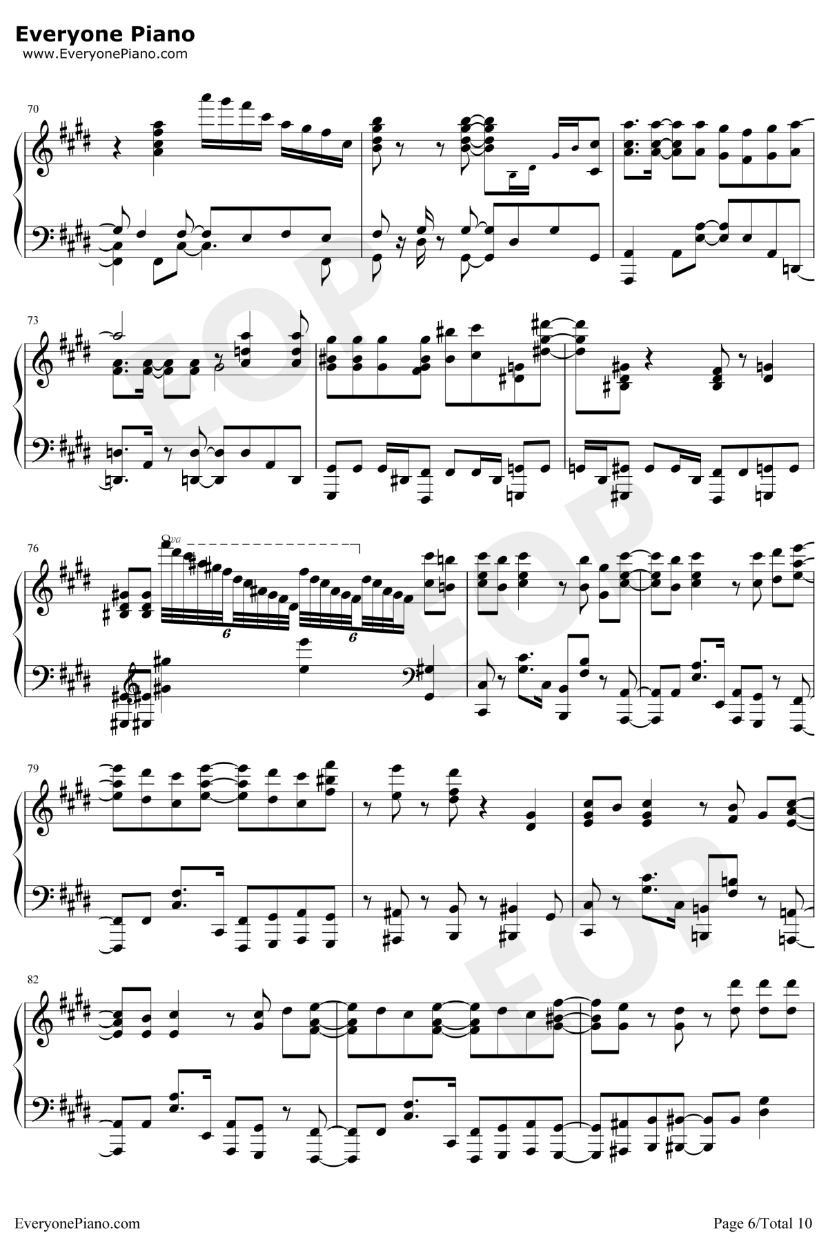 辉夜大小姐想让我告白天才们的恋爱头脑战OP钢琴谱-铃木雅之6