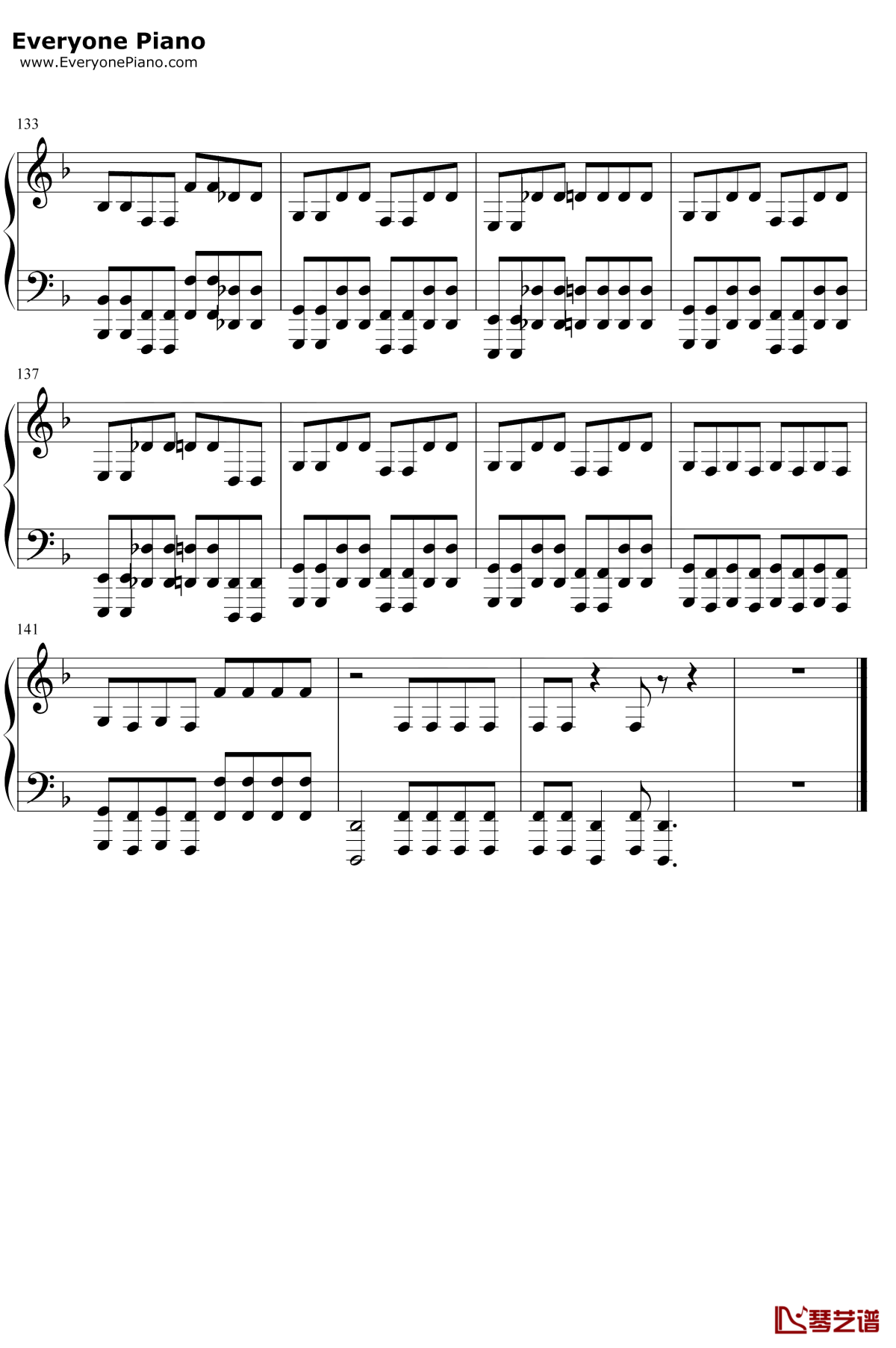 Out of the Black钢琴谱-RoyalBlood-我是谁没有绝对安全的系统OST8