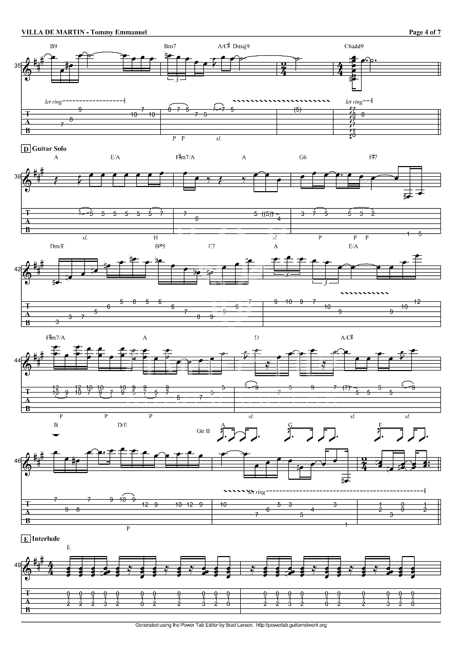VILLA DE MARTIN指弹吉他谱-Tommy Emmanuel4