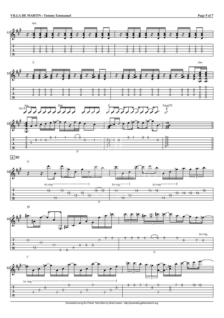 VILLA DE MARTIN指弹吉他谱-Tommy Emmanuel5